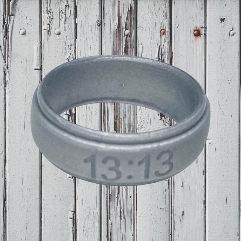 Faith Rings Rubber Wedding Band Corinthians 13:13